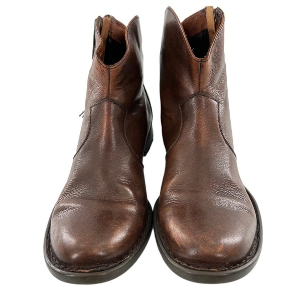 Born ankle booties size 7 38 M/W brown leather western rodeo zip down boots - Picture 3 of 14